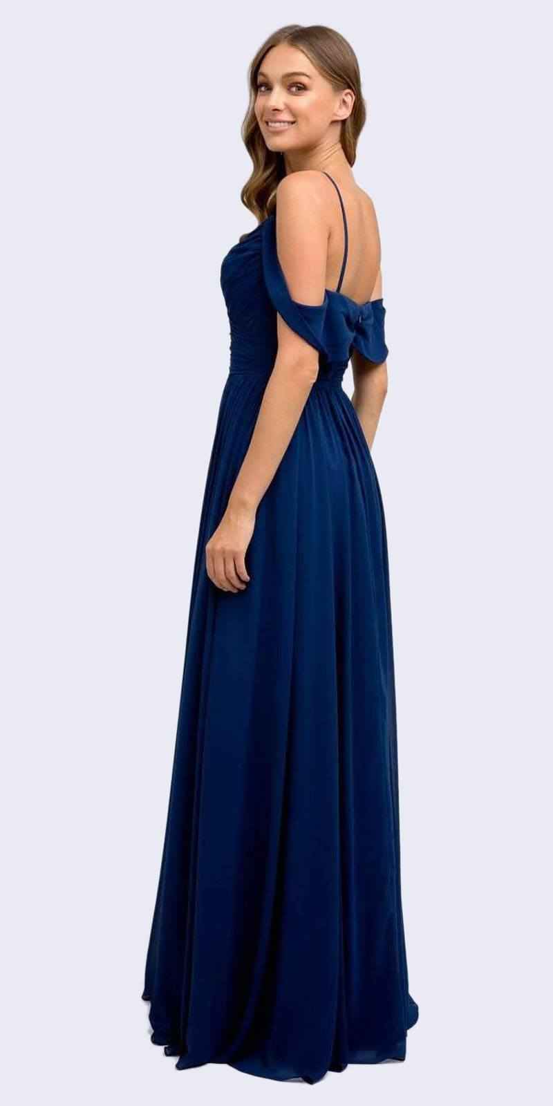 Juliet 676 Cold-Shoulder Formal A-line Dress