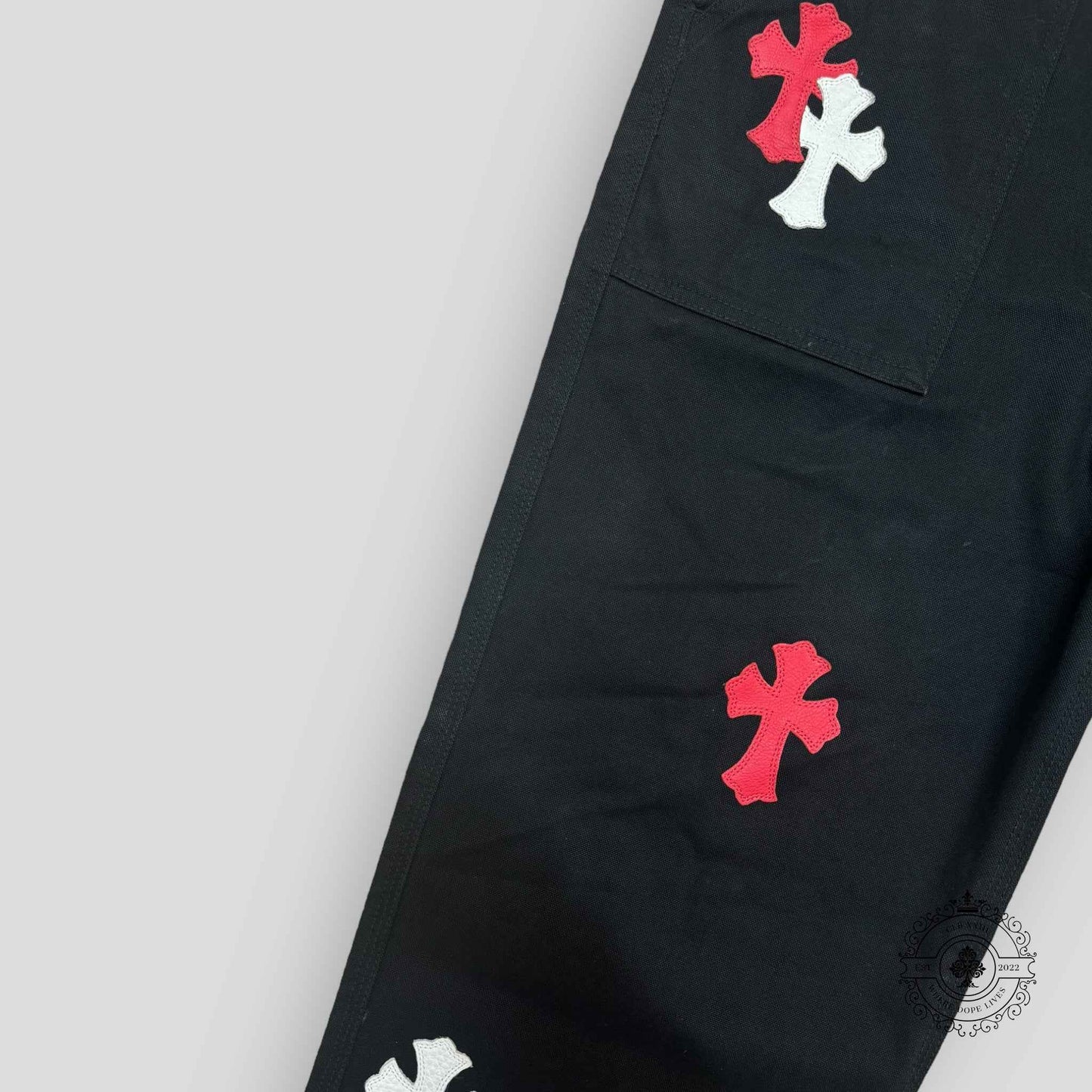 Chrome Hearts Cross Patch Carpenter Pants