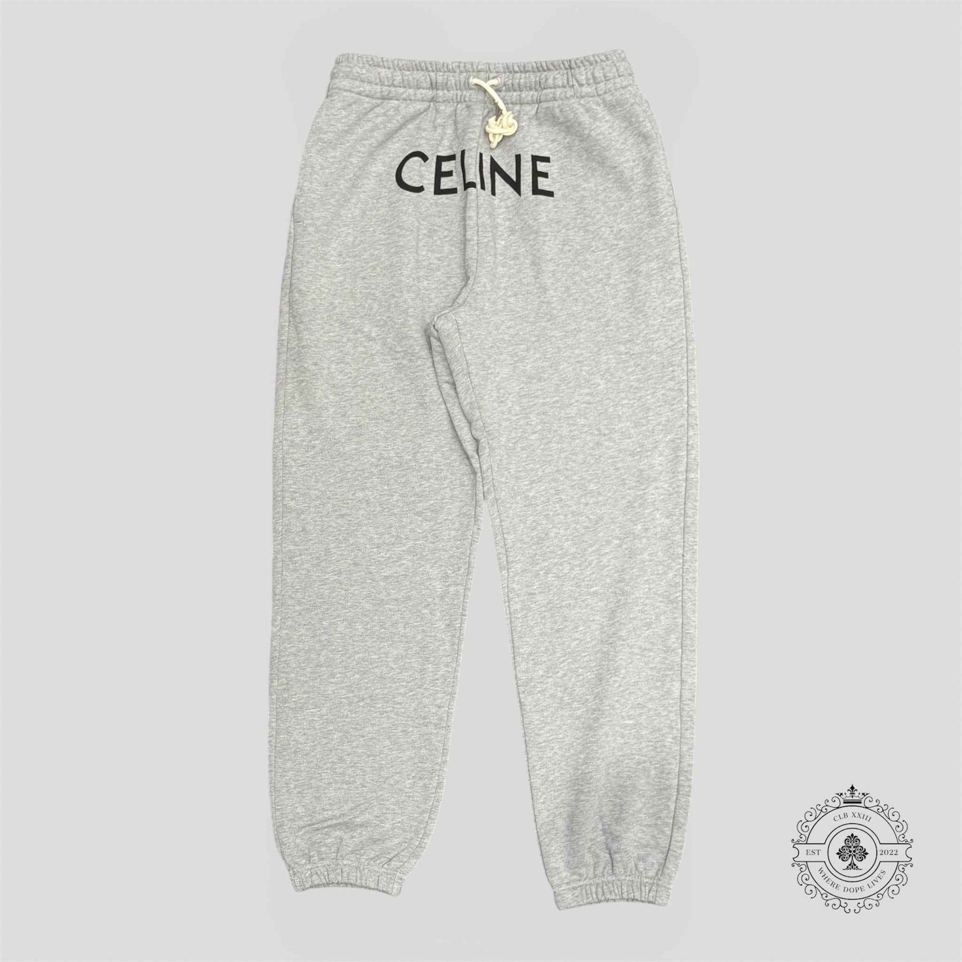Celine Logo Sweatpants in Grey