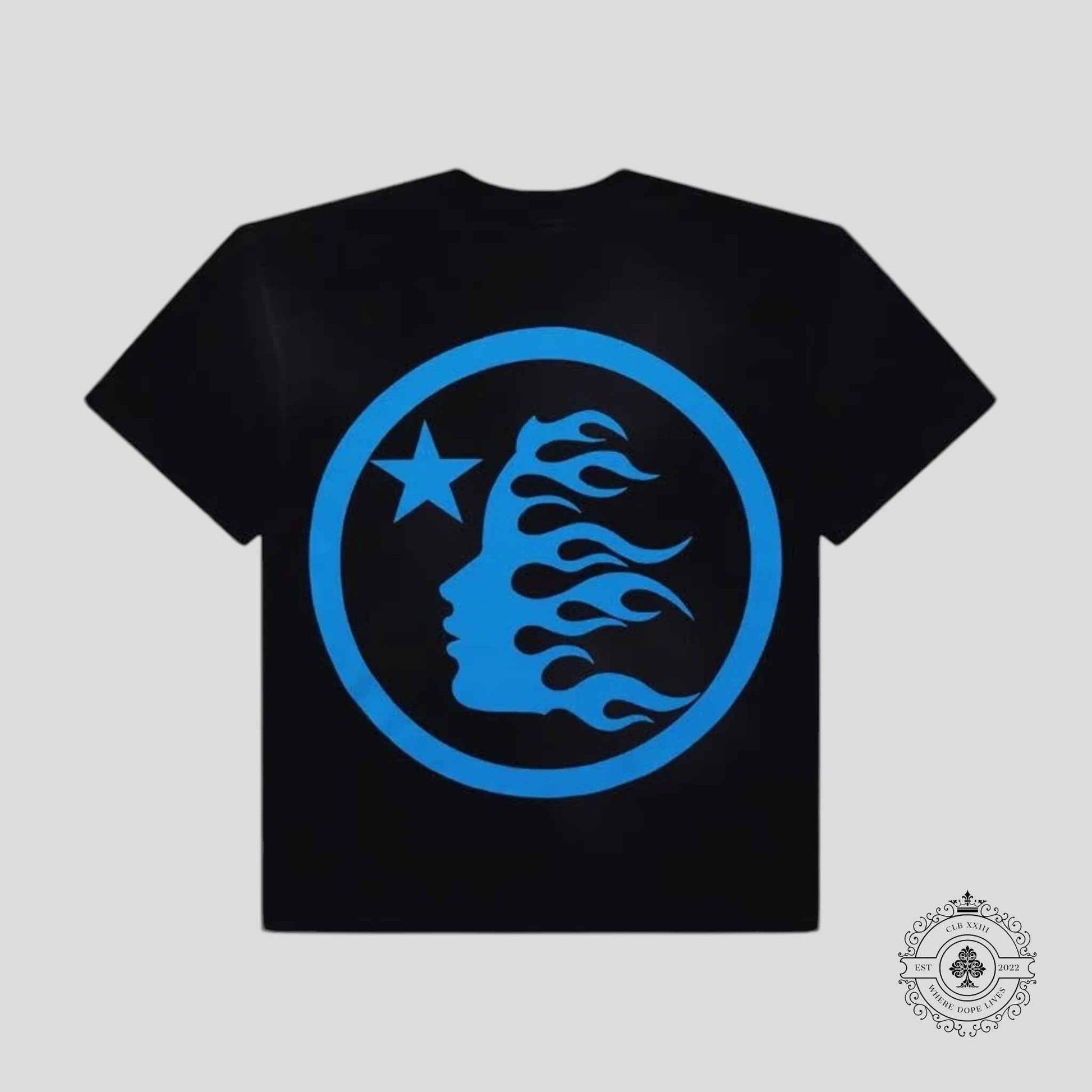 Hellstar Classic Logo Tee in Black/Blue
