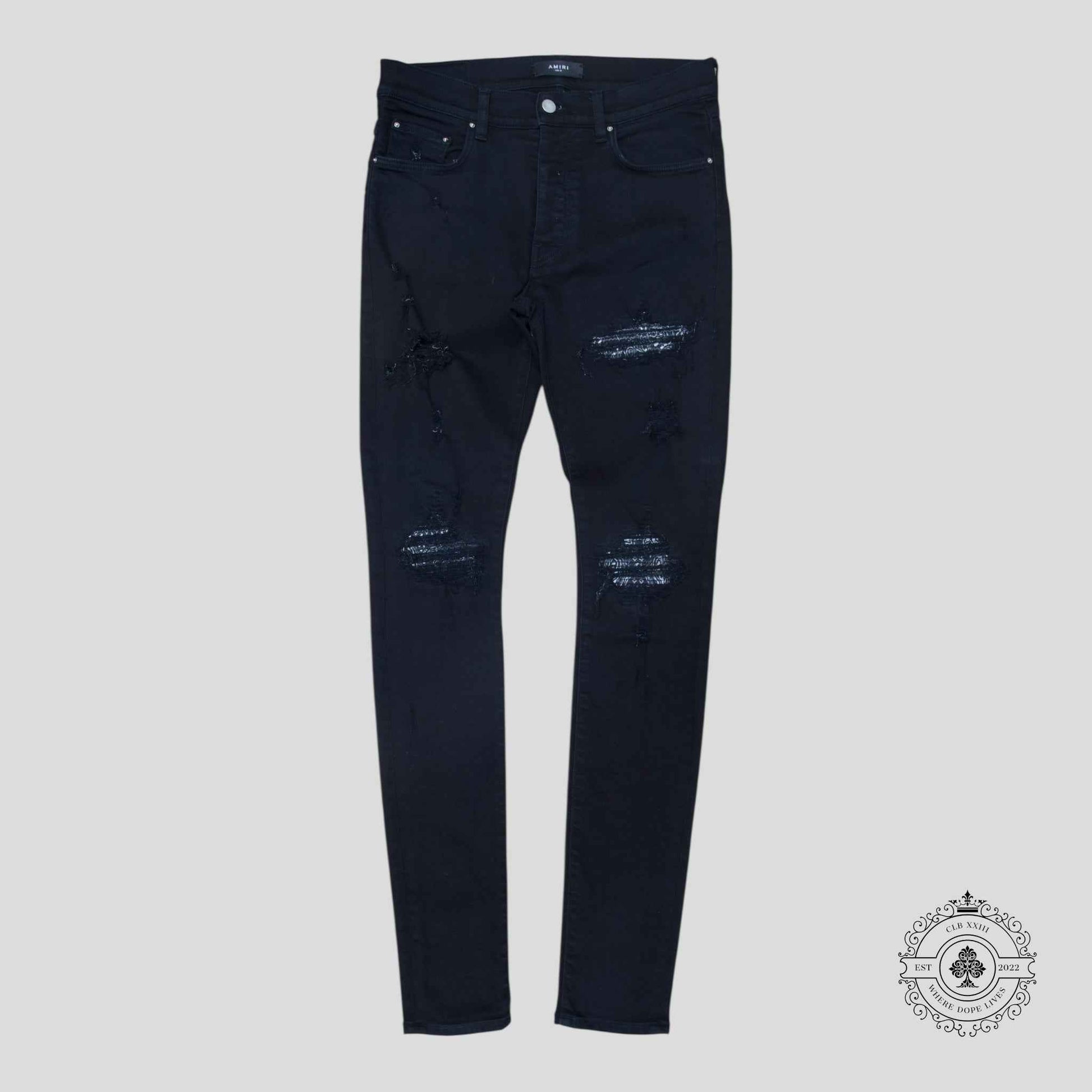 Amiri MX1 Bandana Patch Jean in Black