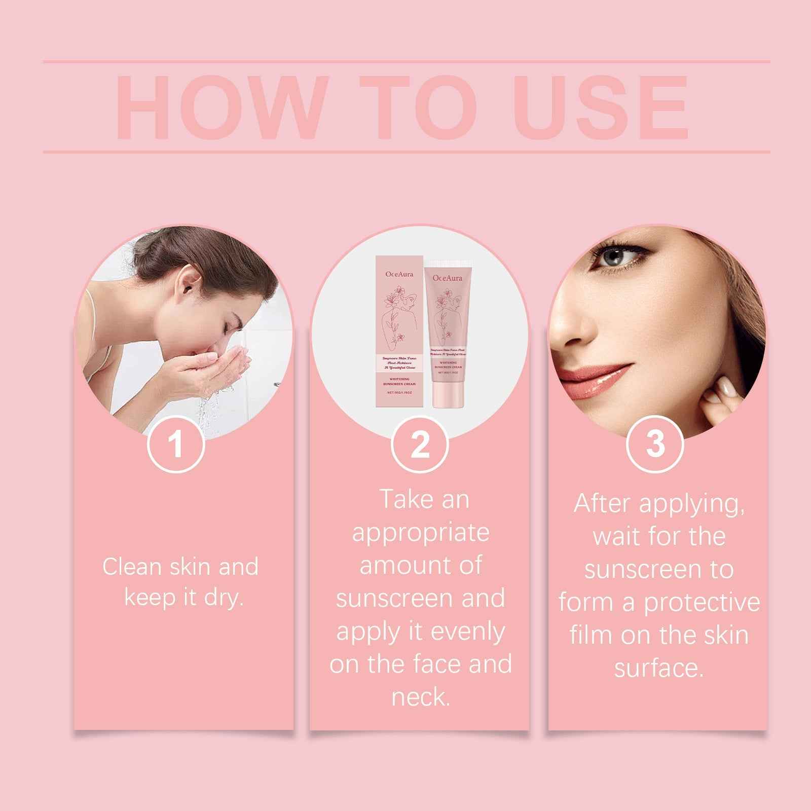 OceAura Face Protection Cream Face Body Moisturizing Radiance Uv Isolation Treatment Cream