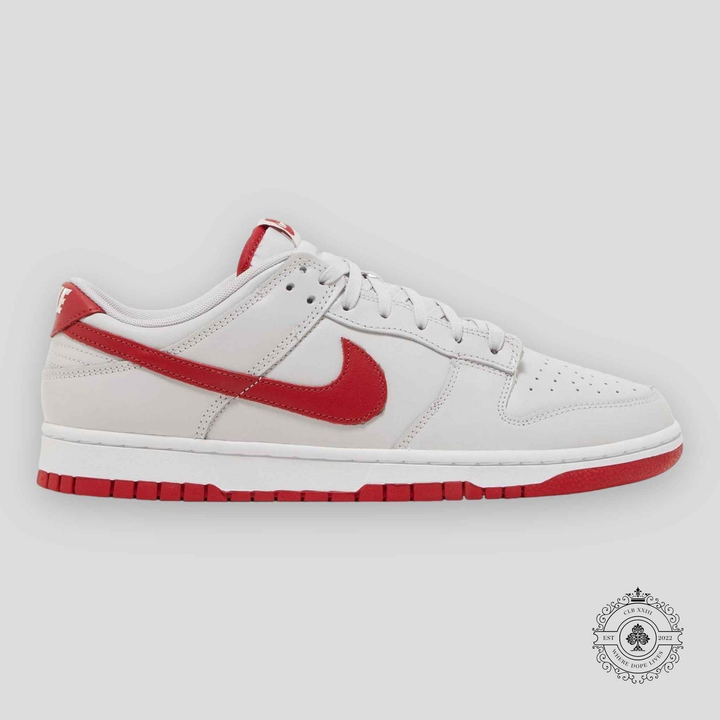 Nike Dunk Low Vast Grey Varsity Red
