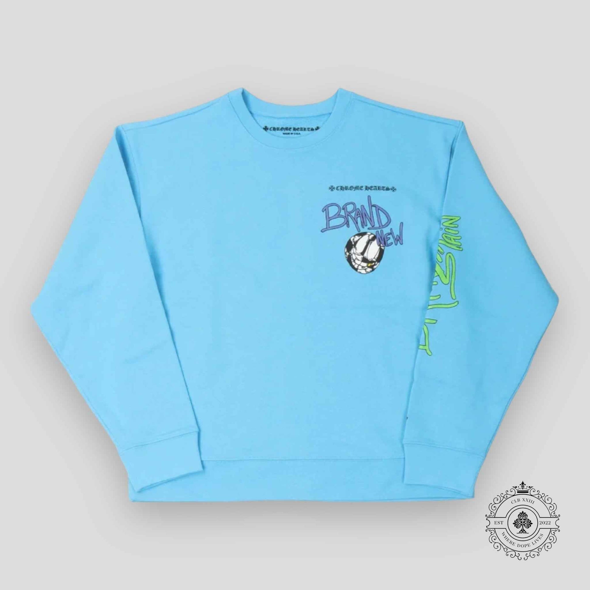 Chrome Hearts Brain New Crewneck in Blue