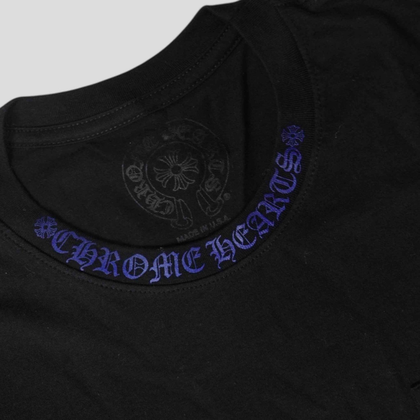 Chrome Hearts Neck Logo Long Sleeve in Black/Blue