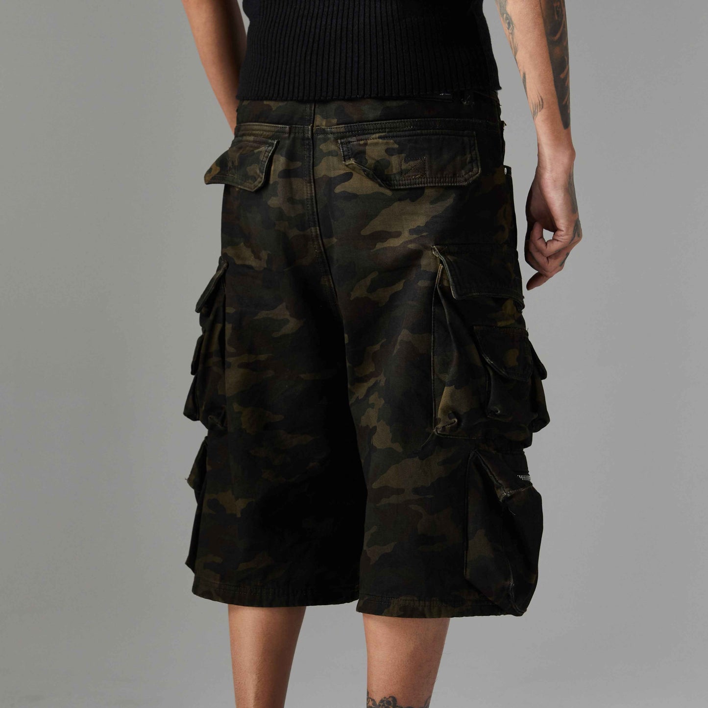 Multi-Pocket | Camouflage Cargo Shorts
