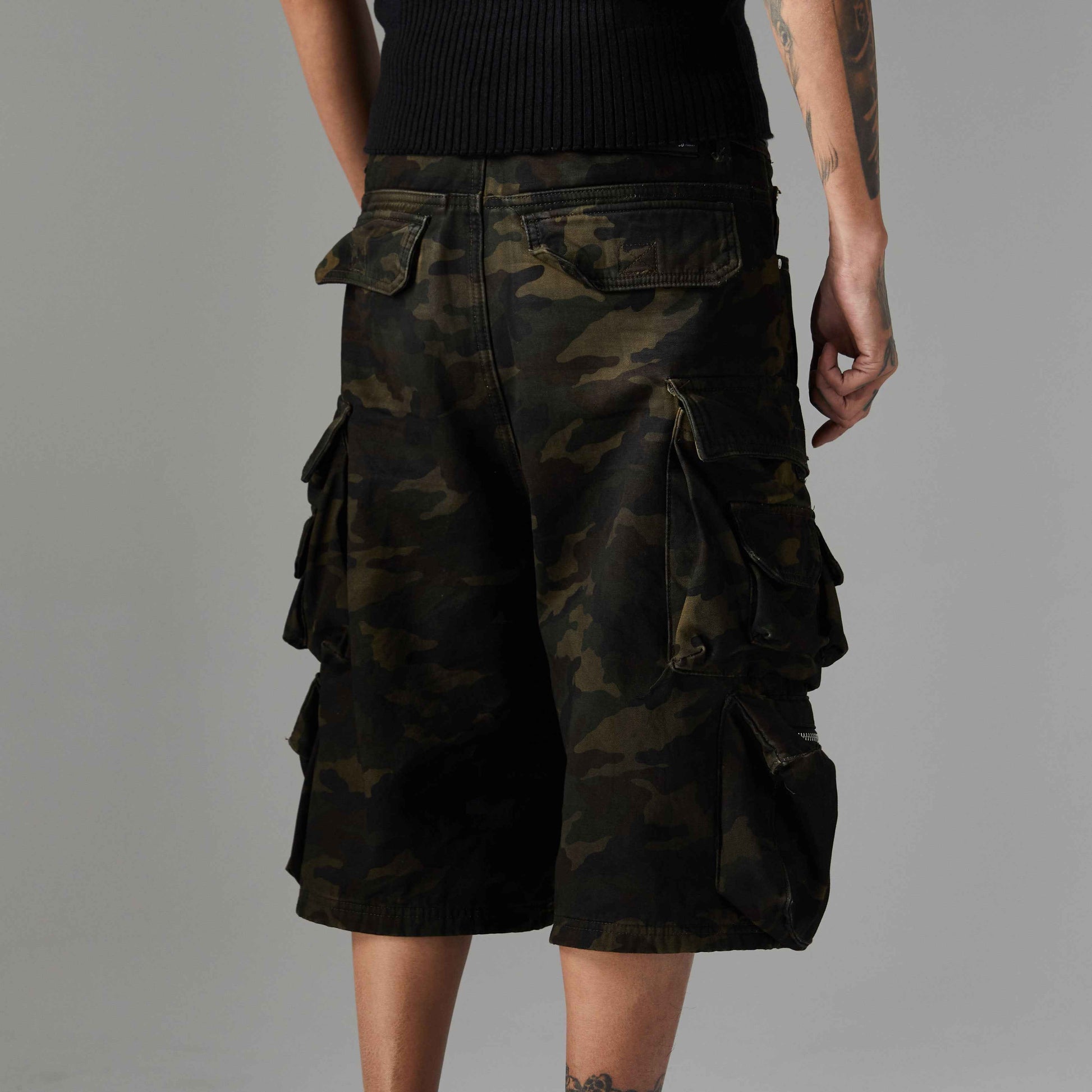 Multi-Pocket | Camouflage Cargo Shorts