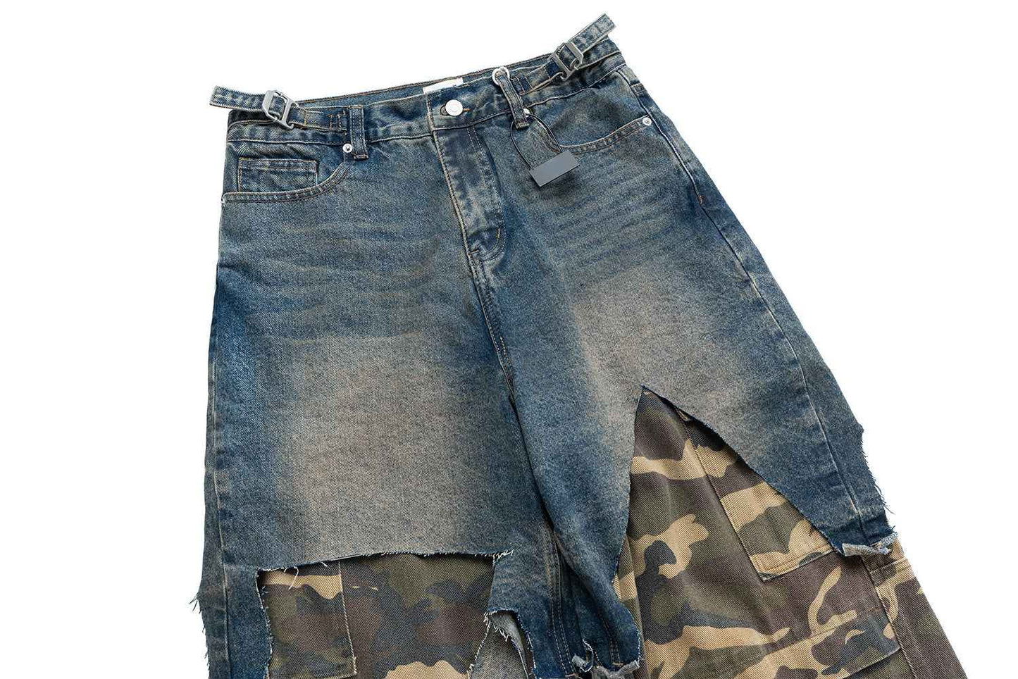 Deconstructed Denim Camo | Layered Jeans