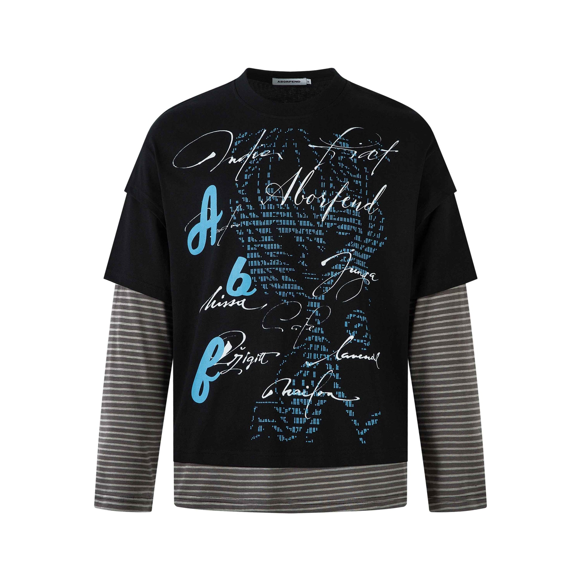 Punk Letters Patchwork | Stripe Sweatshirt
