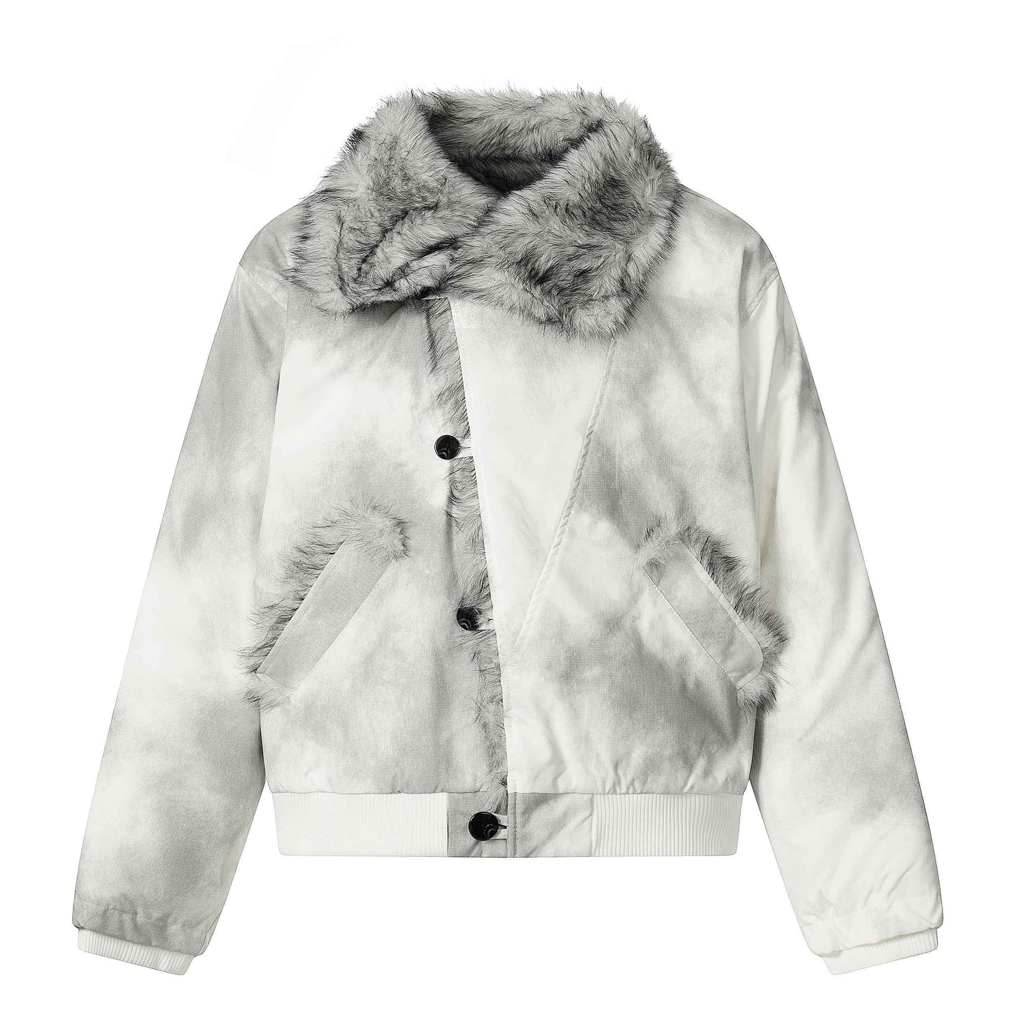 Faux-Fur Panel | Asymmetric Winter Jacket