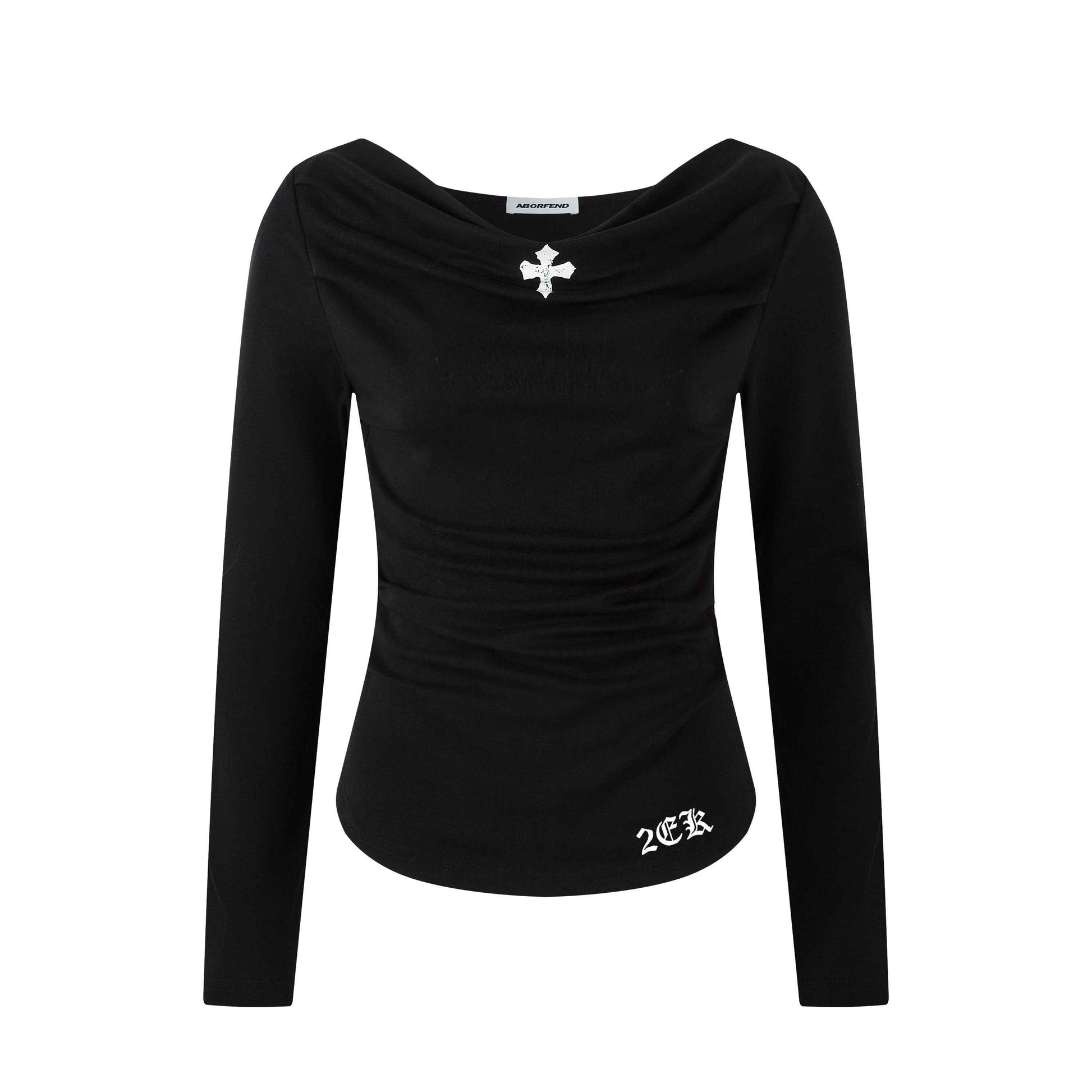 Cross Drape | One Shoulder Ruched Tee