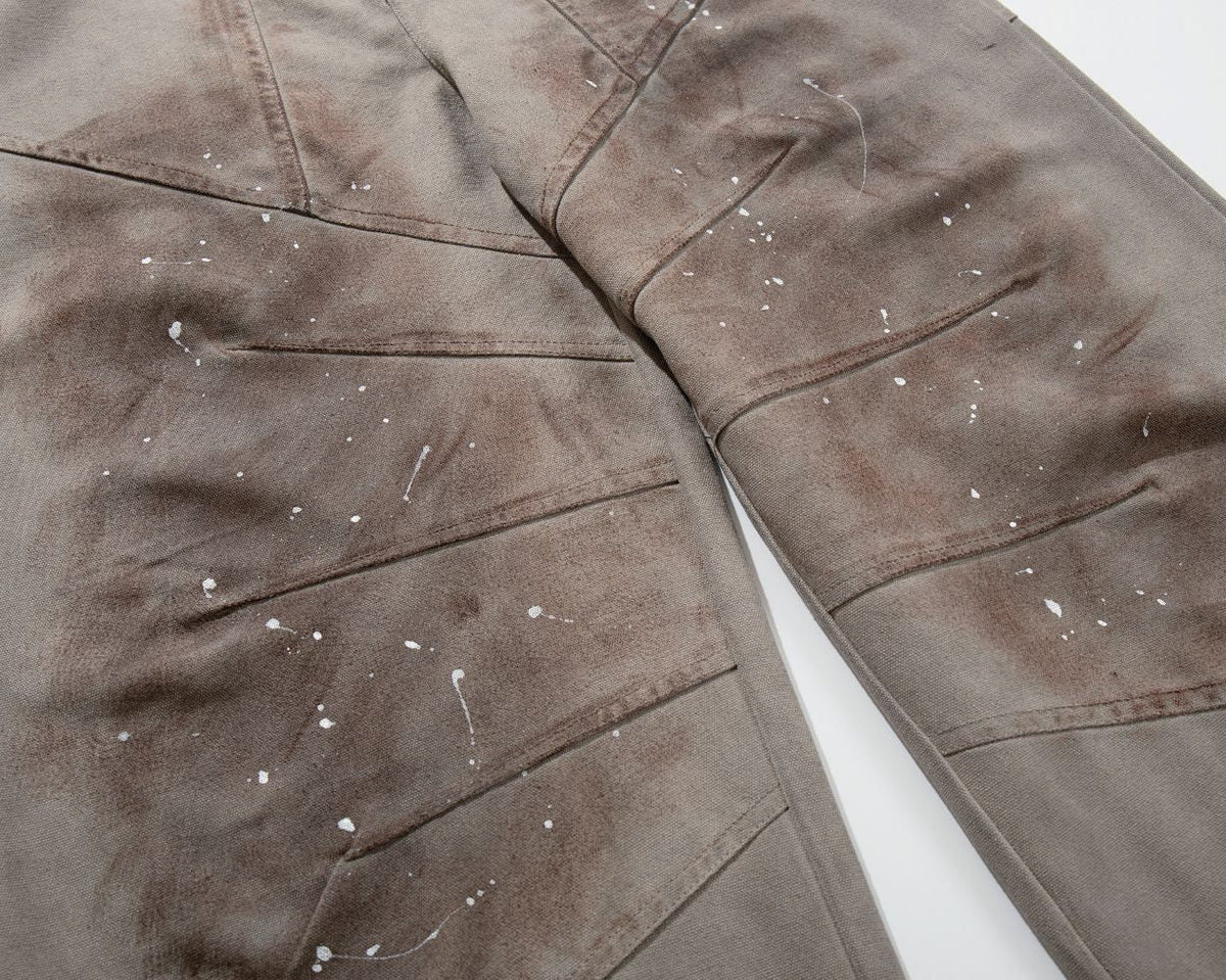 The Earth-Wash Paneled Wide-Leg Jeans