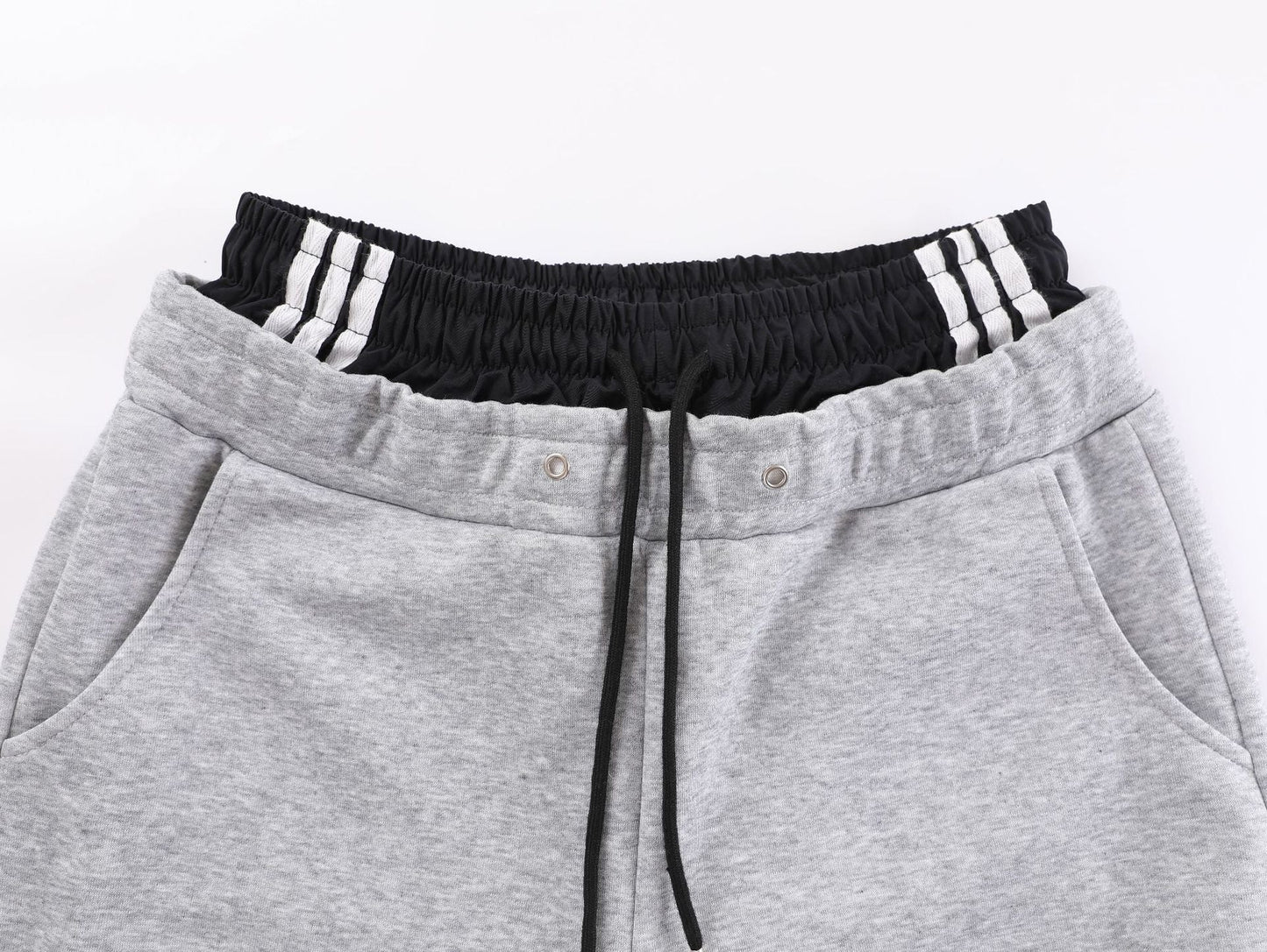Striped Panel Wide Leg Sweatpants
