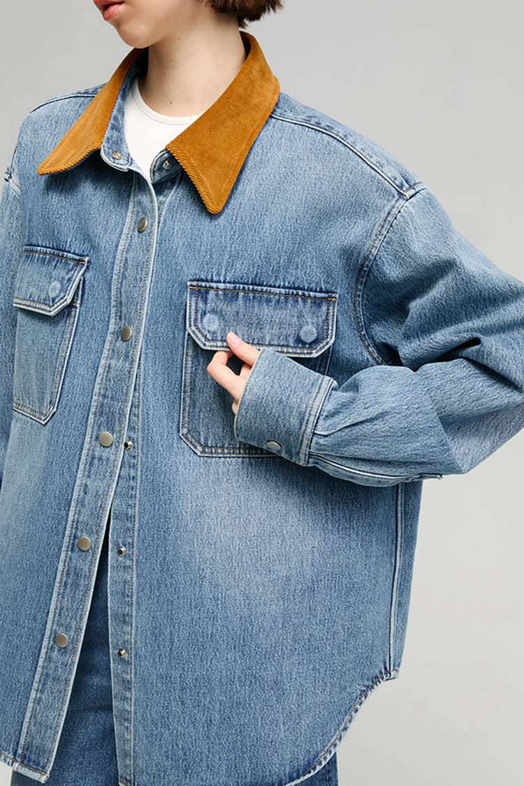 California Sunset Denim Shirt HJ902 - JUSTLUXURY