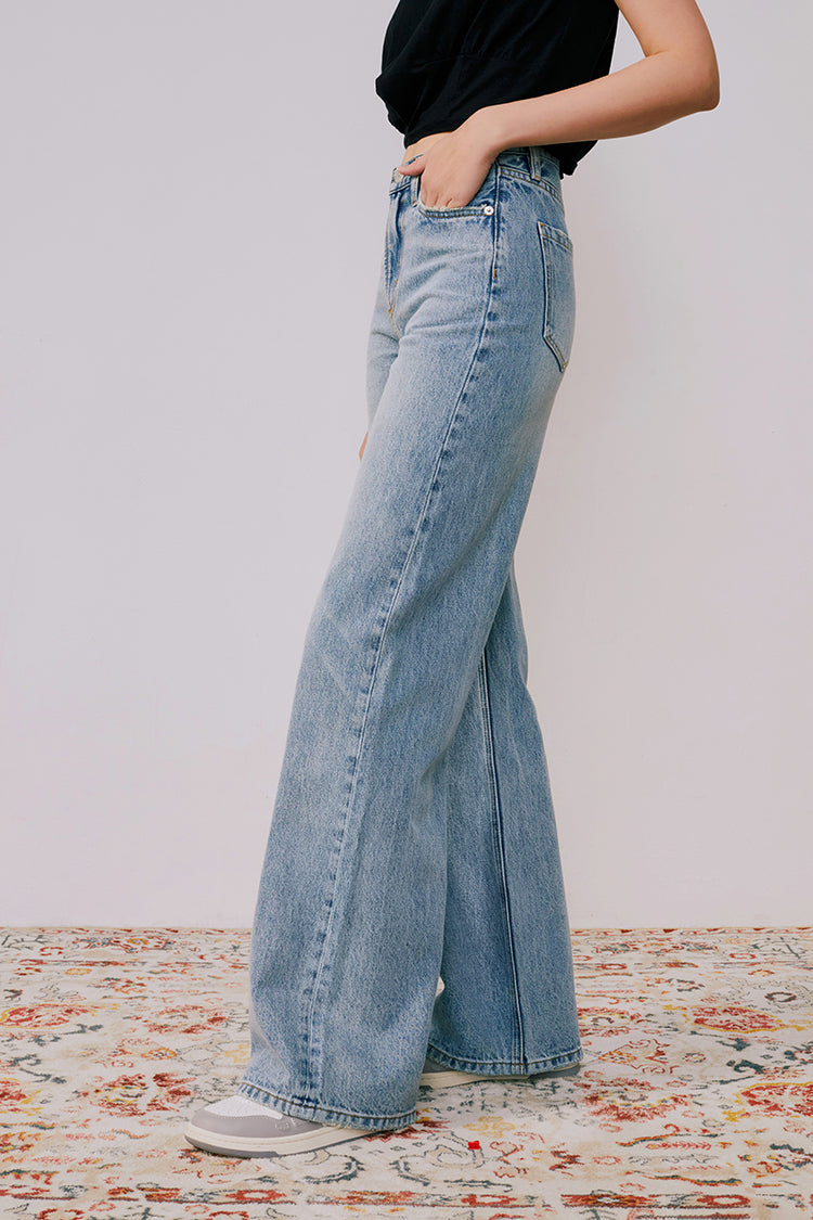 Angeles High Rise Baggy Jeans HJ103 - JUSTLUXURY