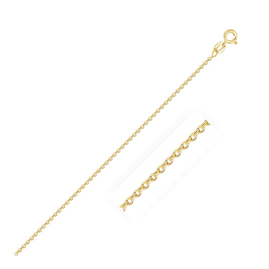 Gold Diamond Cut Cable Link Chain - 14k Yellow Gold
