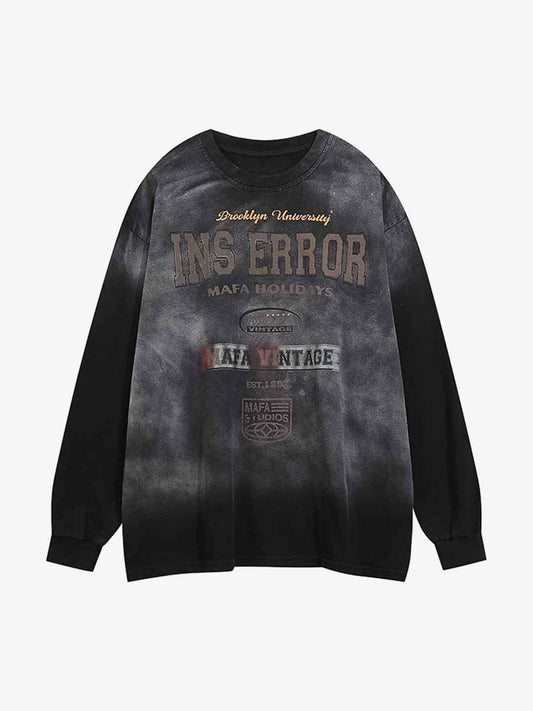 Long Sleeve Letter Fade