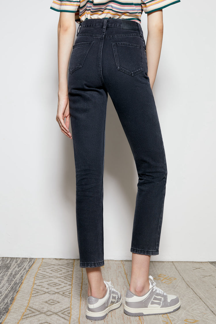 Chelsea High Rise Straight Crop Jeans HJ005 [FINAL SALE] - JUSTLUXURY