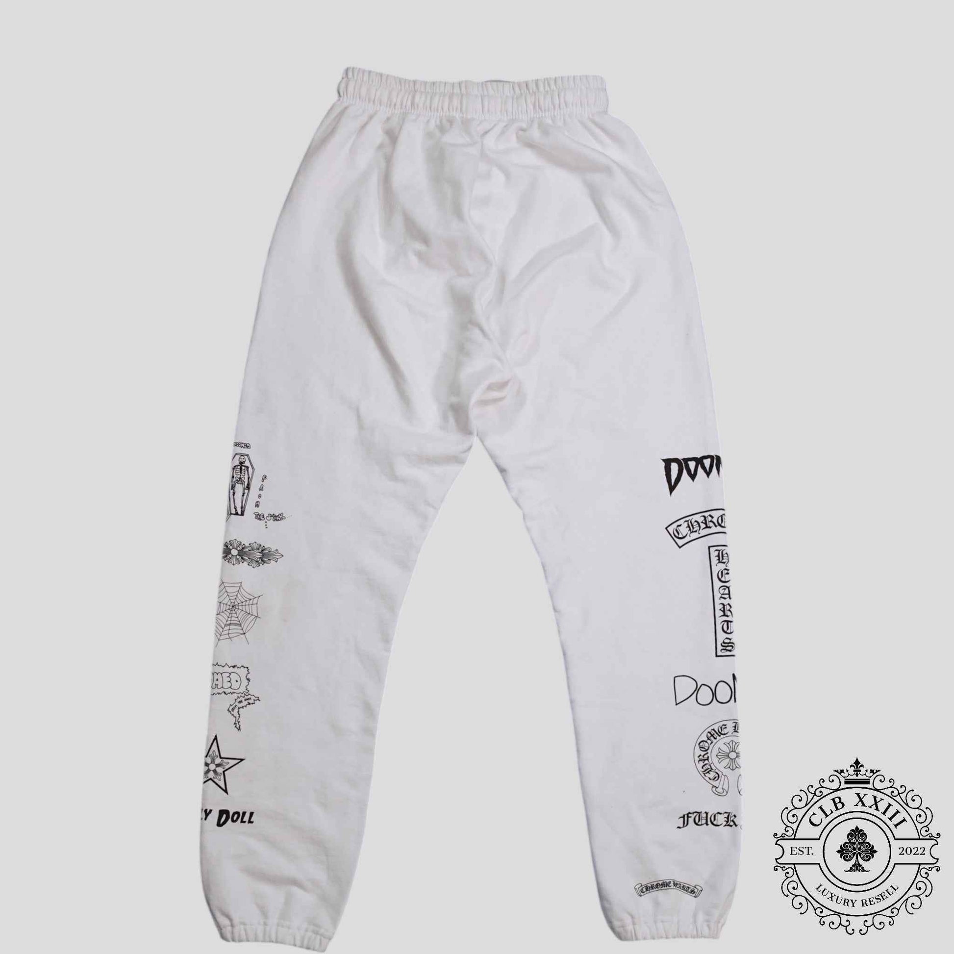Chrome Hearts Deadly Doll Sweatpants in White