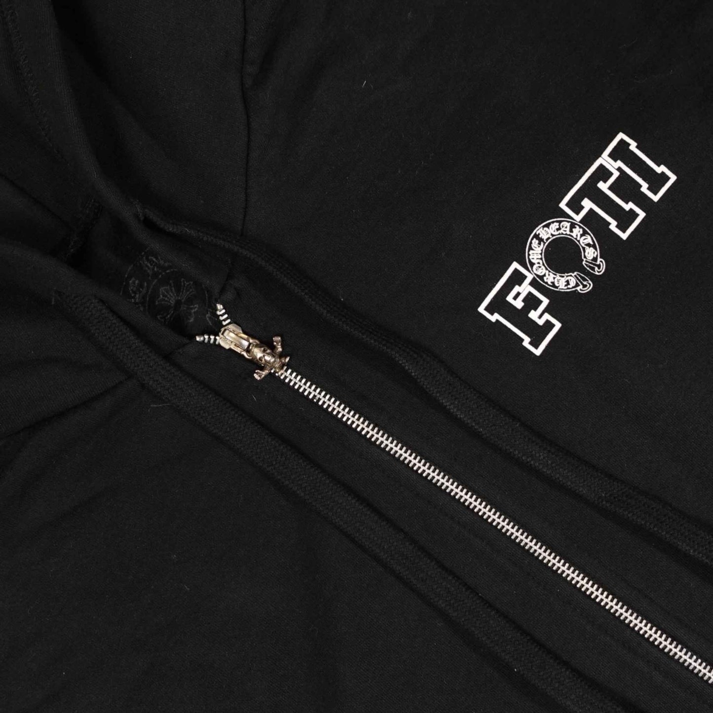 Chrome Hearts Foti Zip Up Hoodie in Black/White