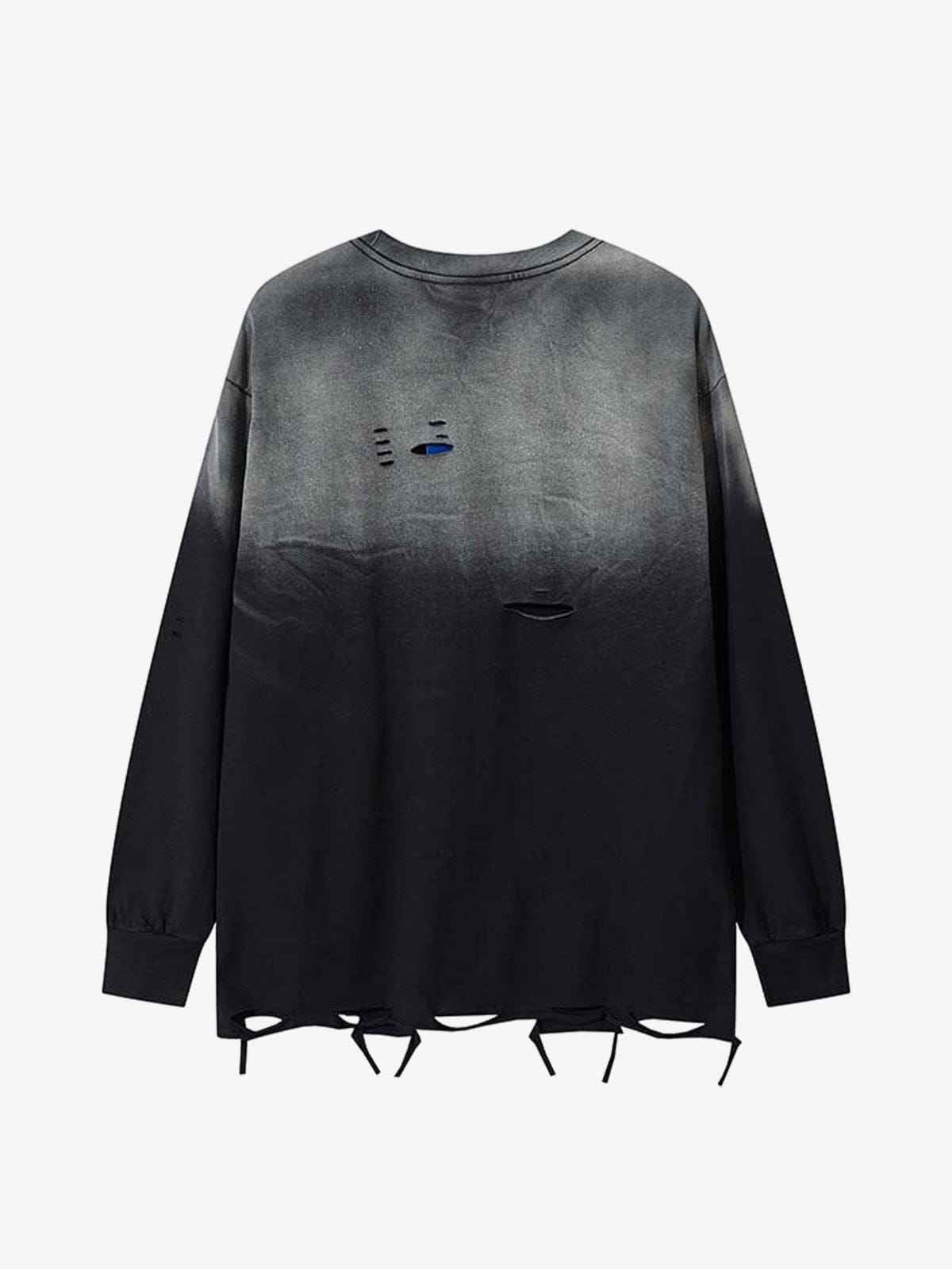 Long Sleeve Holey Fade