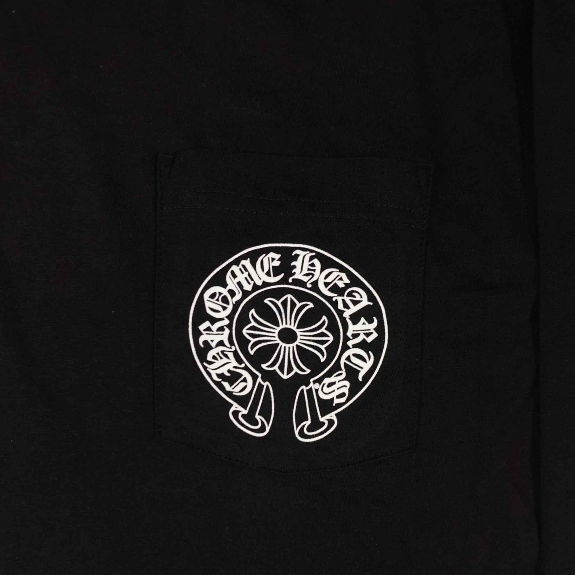 Chrome Hearts Miami Exclusive Horseshoe Logo Long Sleeve in Black
