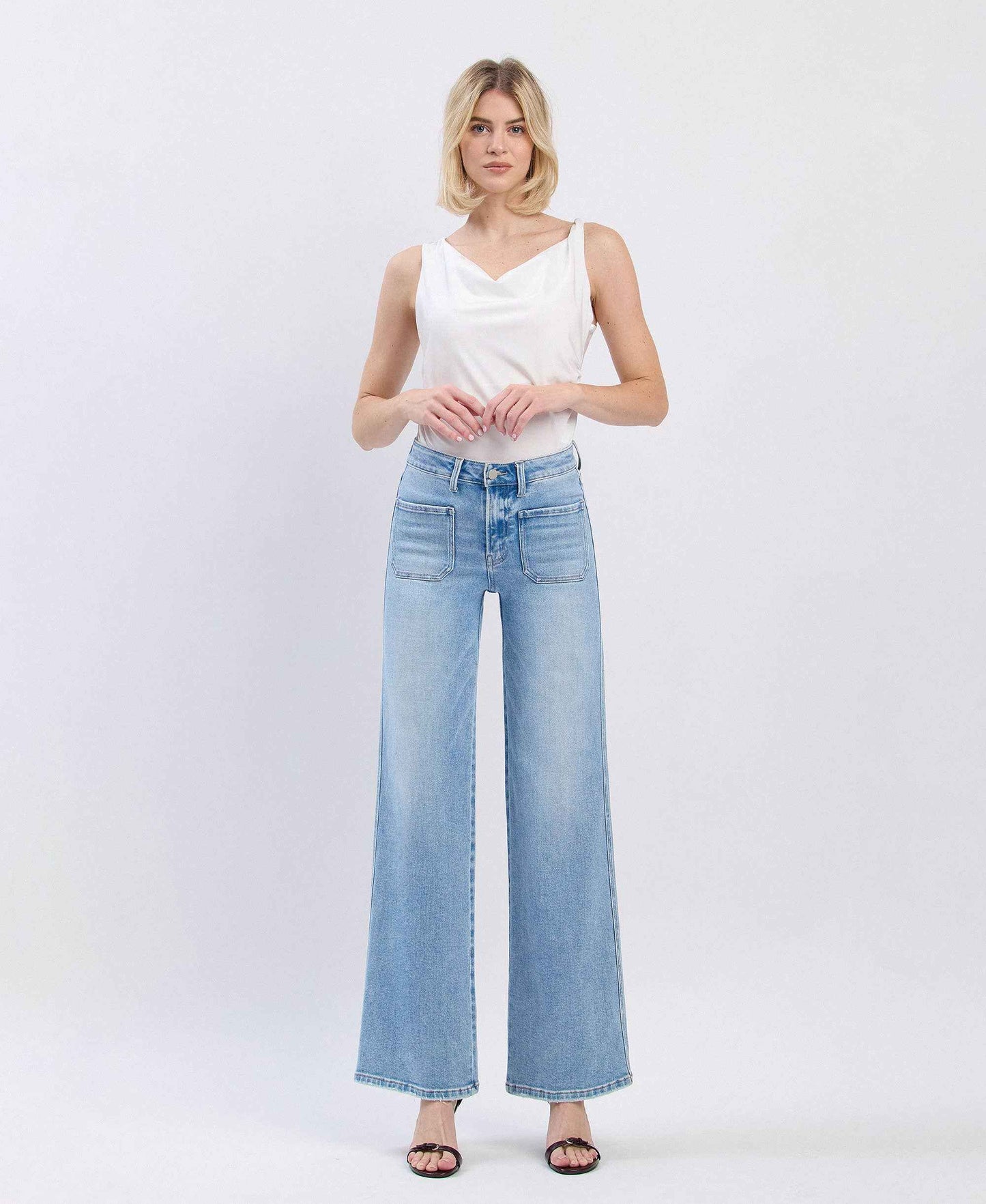 Hollis High Rise Patch Pocket Jean