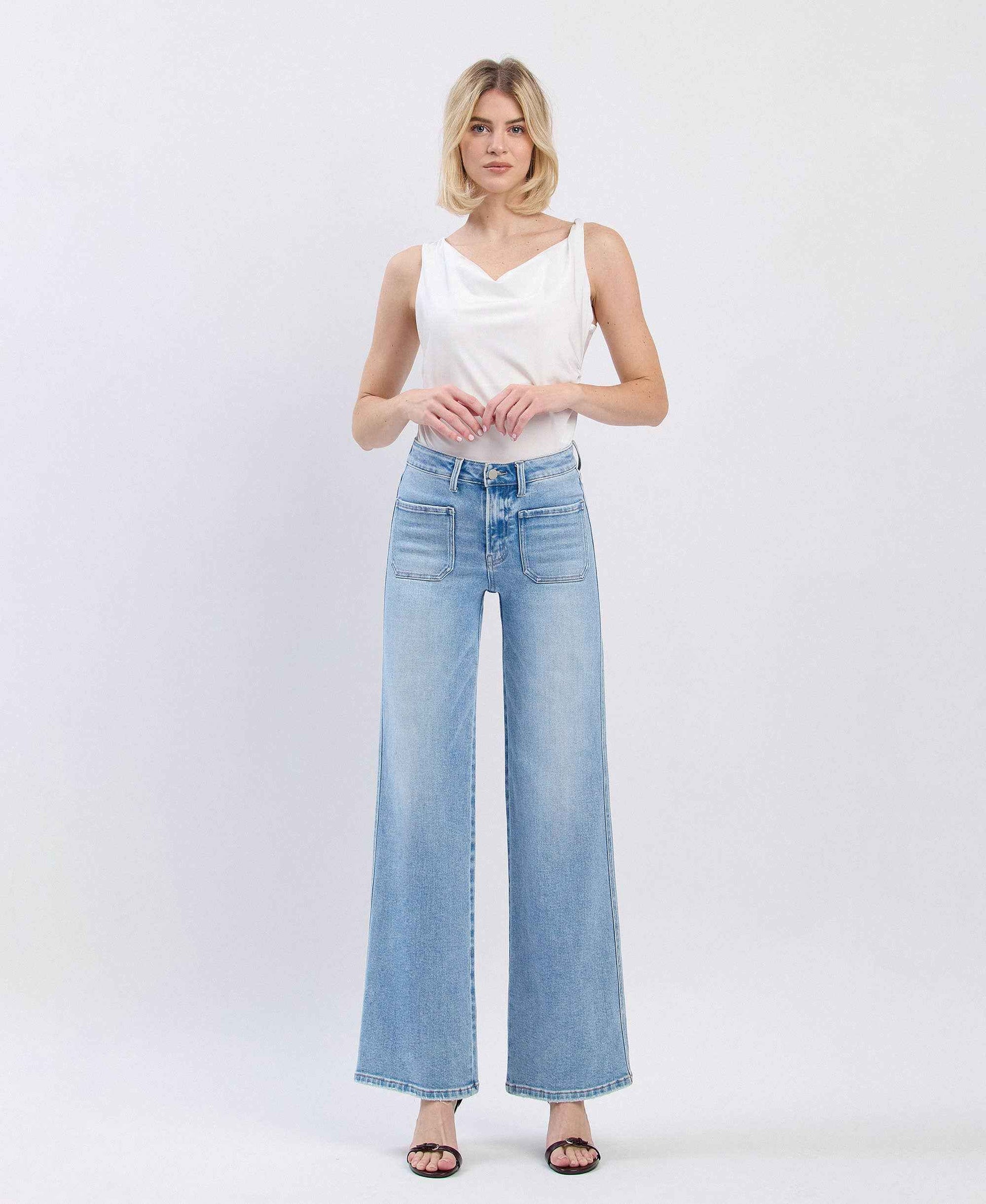 Hollis High Rise Patch Pocket Jean