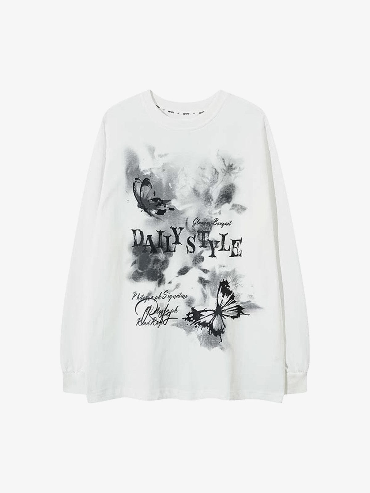Long Sleeve Butterfly Script
