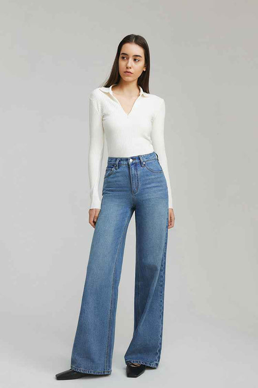 Angeles High Rise Baggy Jeans HJ103