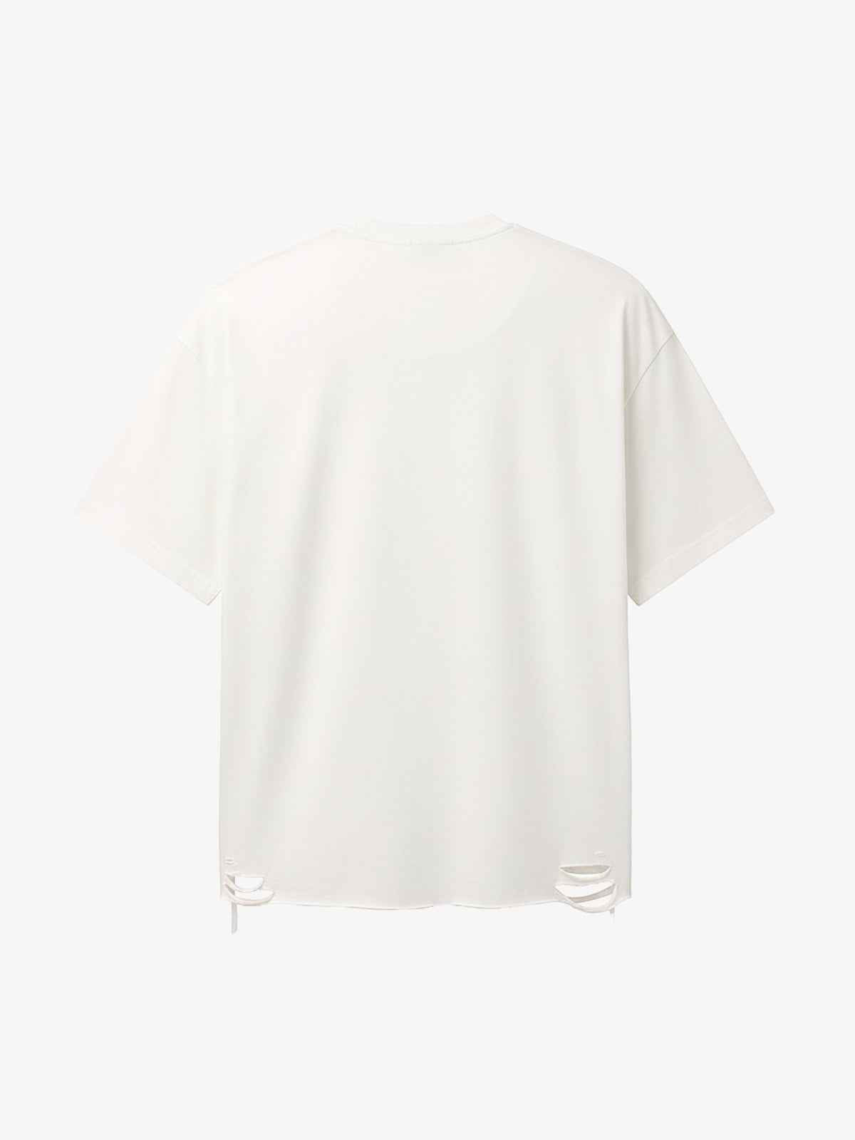 Distressed Graffiti Mouth Graphic T-Shirt