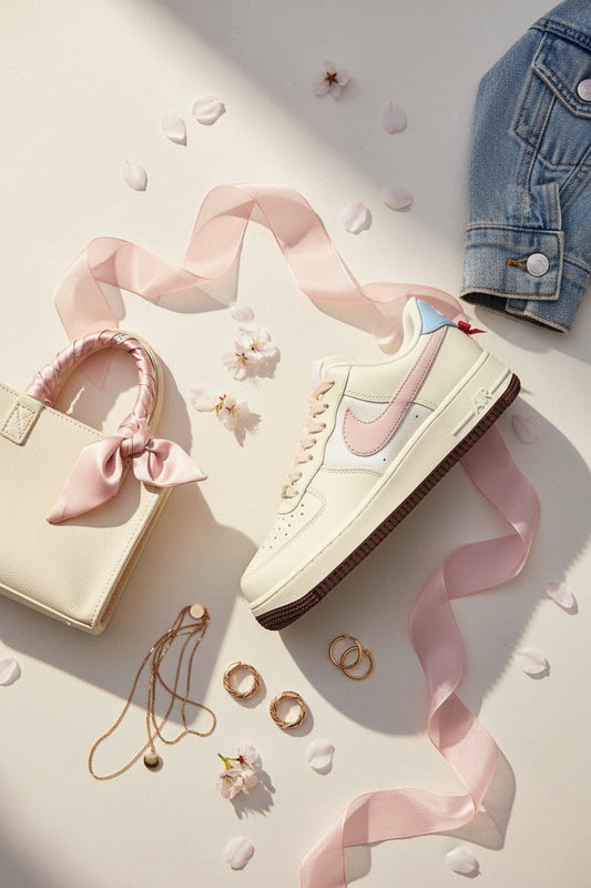 LUW Select: Wmns Air Force 1 'Valentine's Day' - Cream, White & Soft Pink Edition