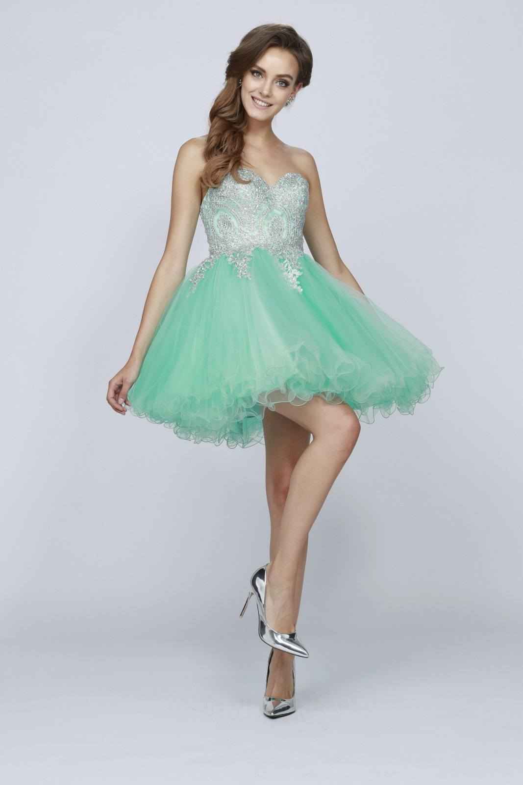 CLEARANCE - Juliet 762 Sweetheart Neckline Poofy Short Dress (Size M)