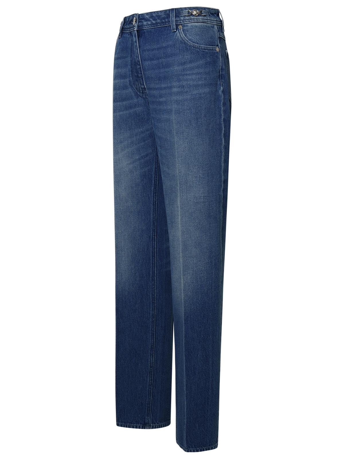 Versace Tailored Blue Cotton Jeans Women - JUSTLUXURY