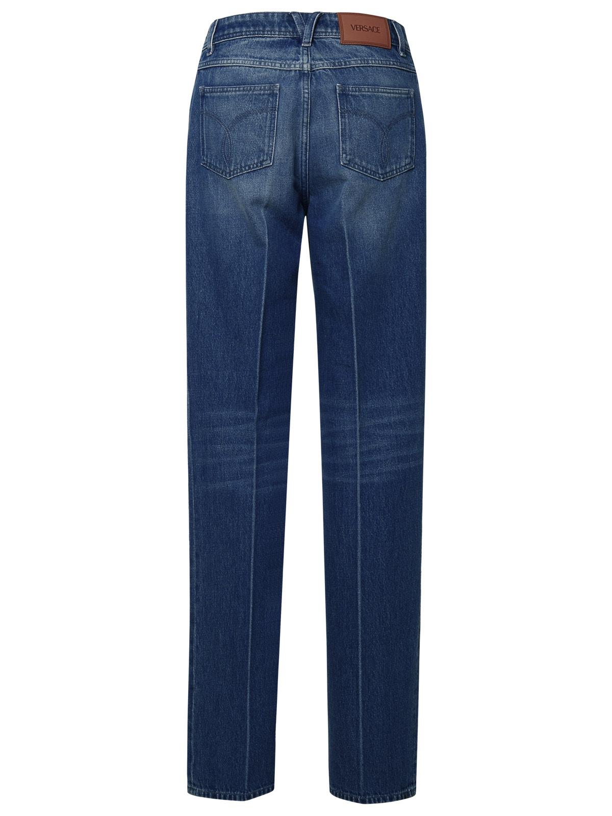 Versace Tailored Blue Cotton Jeans Women - JUSTLUXURY