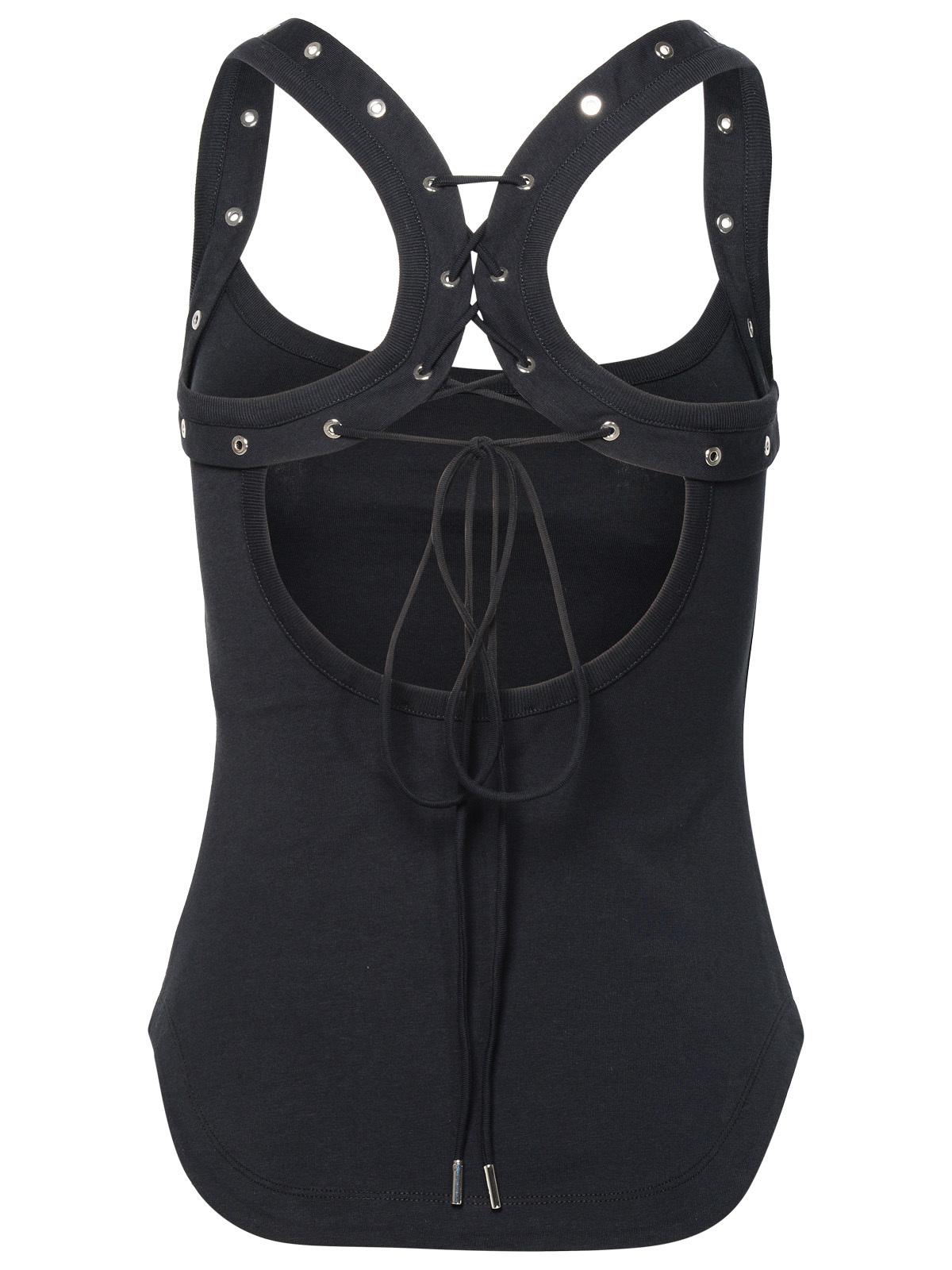 The Attico Black Cotton Top Women - JUSTLUXURY