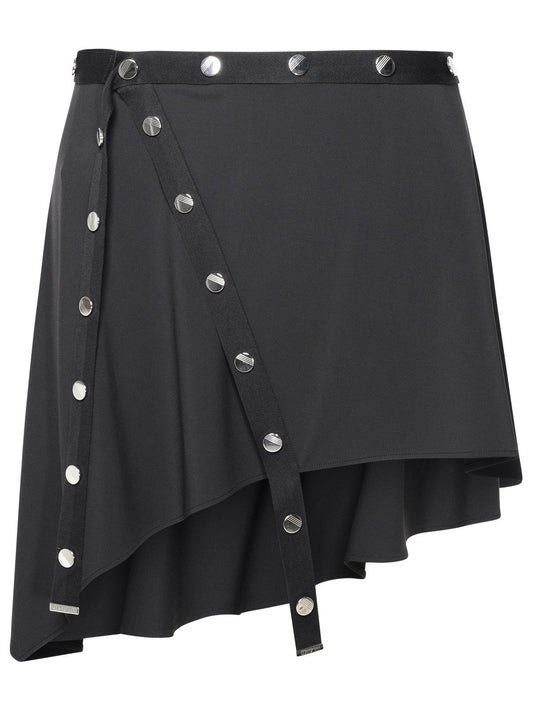 The Attico Mini Skirt In Black Acetate Blend Women
