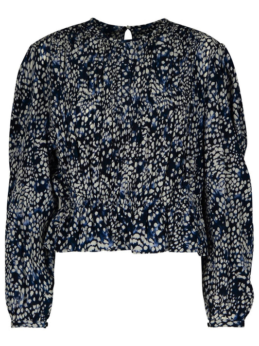 Isabel Marant 'Gelina' Blue Silk Blend Blouse Women