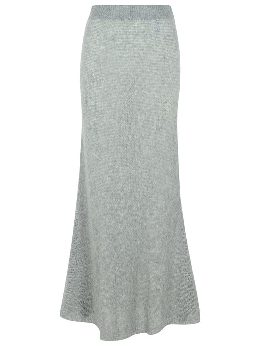 Lisa Yang 'Kelsy' Long Skirt In Grey Silk Blend Women