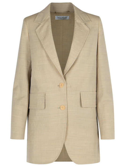 Max Mara 'Acacia' Beige Virgin Wool Jacket Women