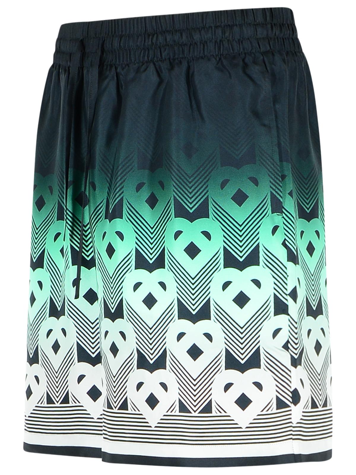 Casablanca Green Silk Bermuda Shorts Men