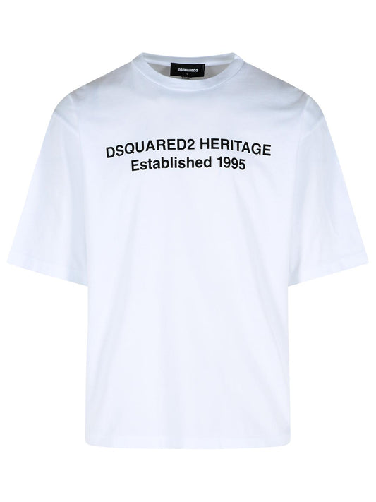 Dsquared2 'Heritage' White Cotton T-Shirt Men