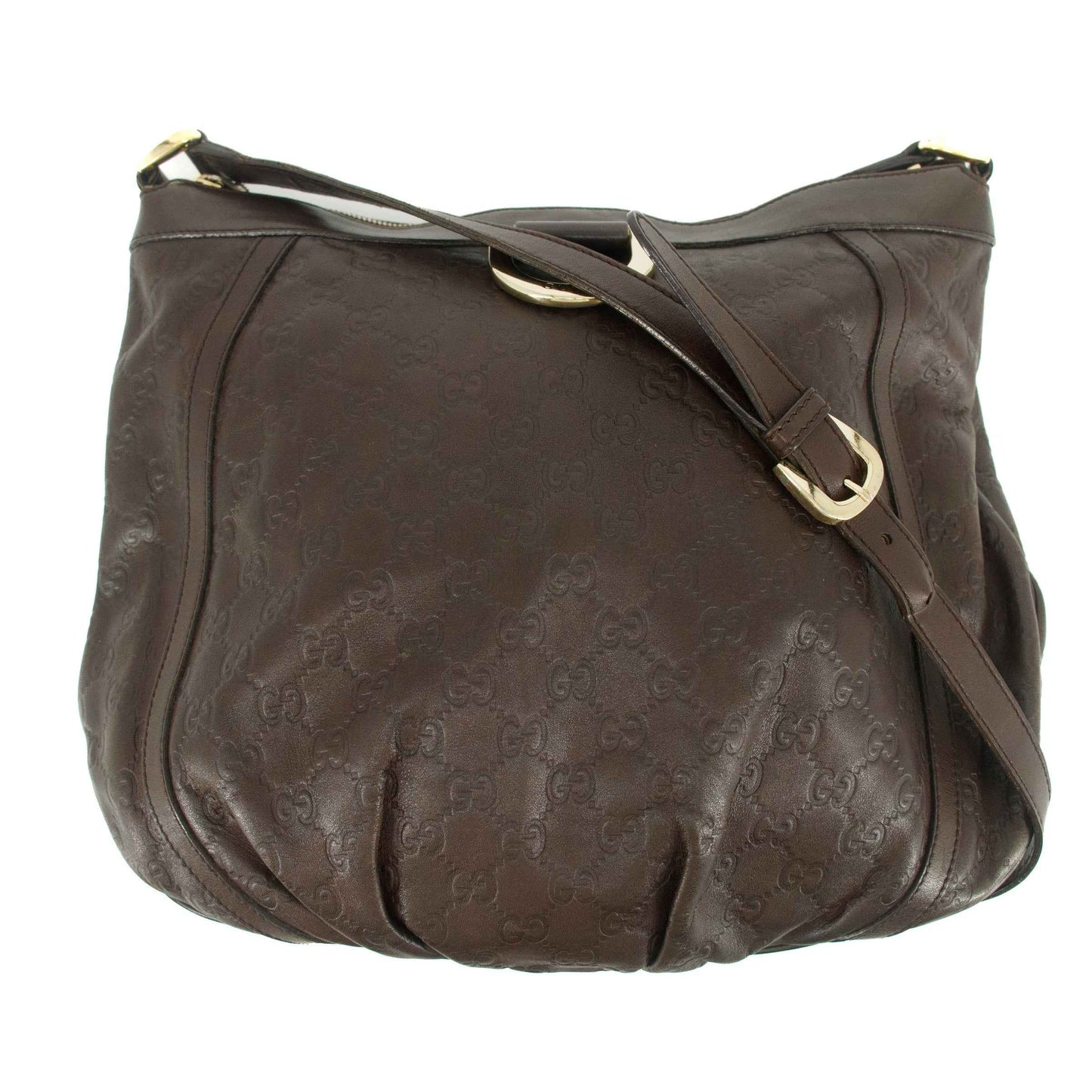 Gucci Brown Abby Guccisima Leather Crossbody Bag #7706