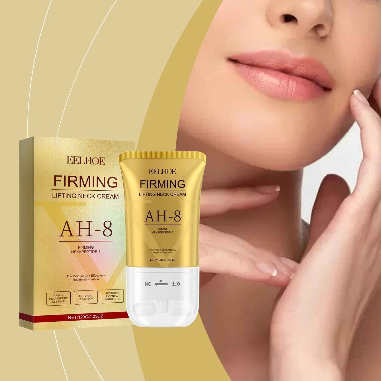 EELHOE Neck Care Roller Cream, Neck Care Moisturizing Hydrating Firming Smooth And Delicate Moisturizing Cream