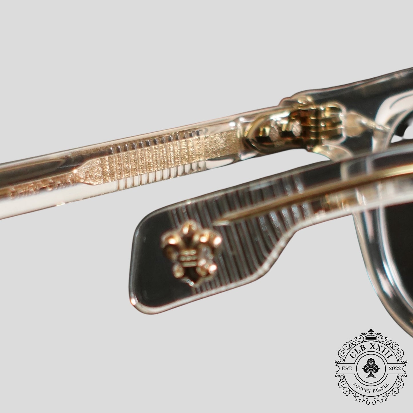 Chrome Hearts Chirp Chirp Glasses in Clear/Gold