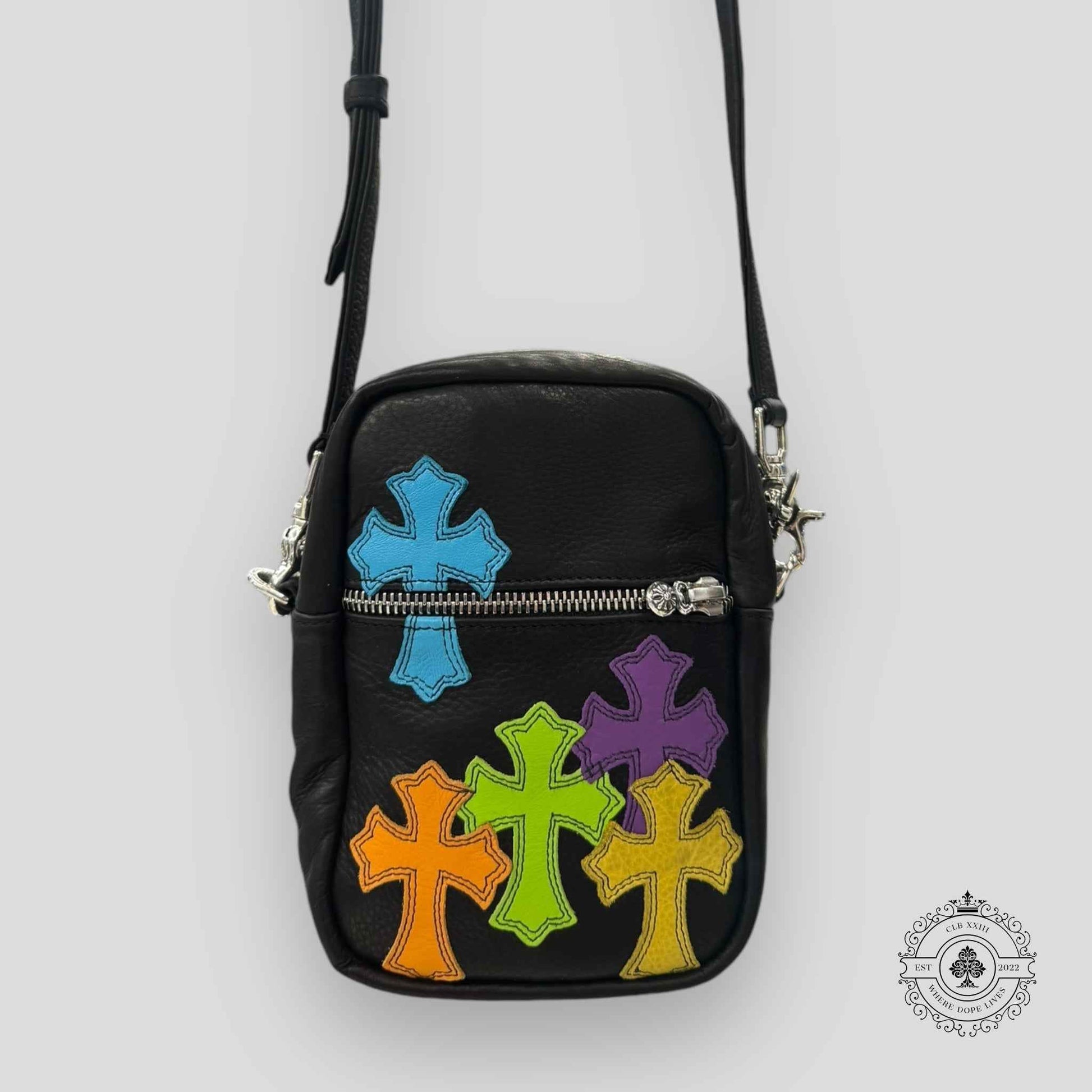 Chrome Hearts Leather Cross Patch Side Bag