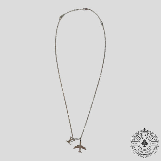 Louis Vuitton Planes Chain Necklace in Silver