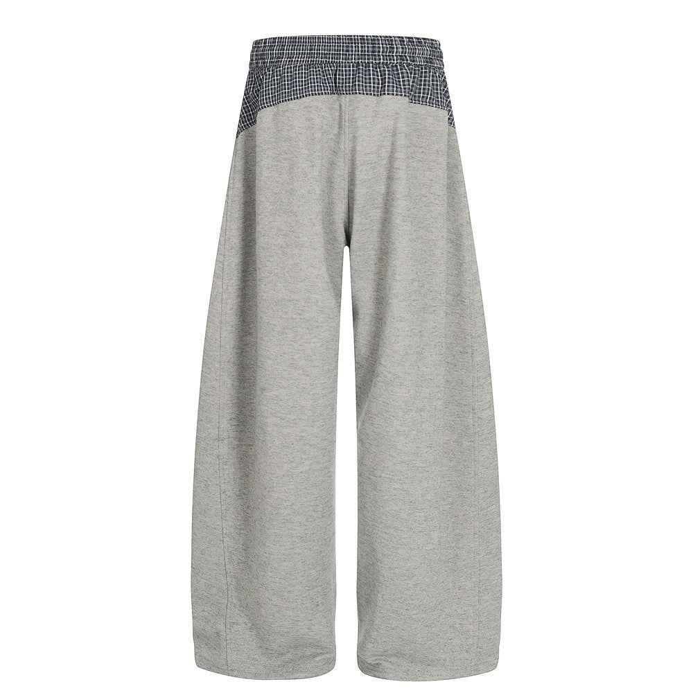 LUW Plaid Patchwork Contrasting Casual Sweatpants - Luxuryurbanwear
