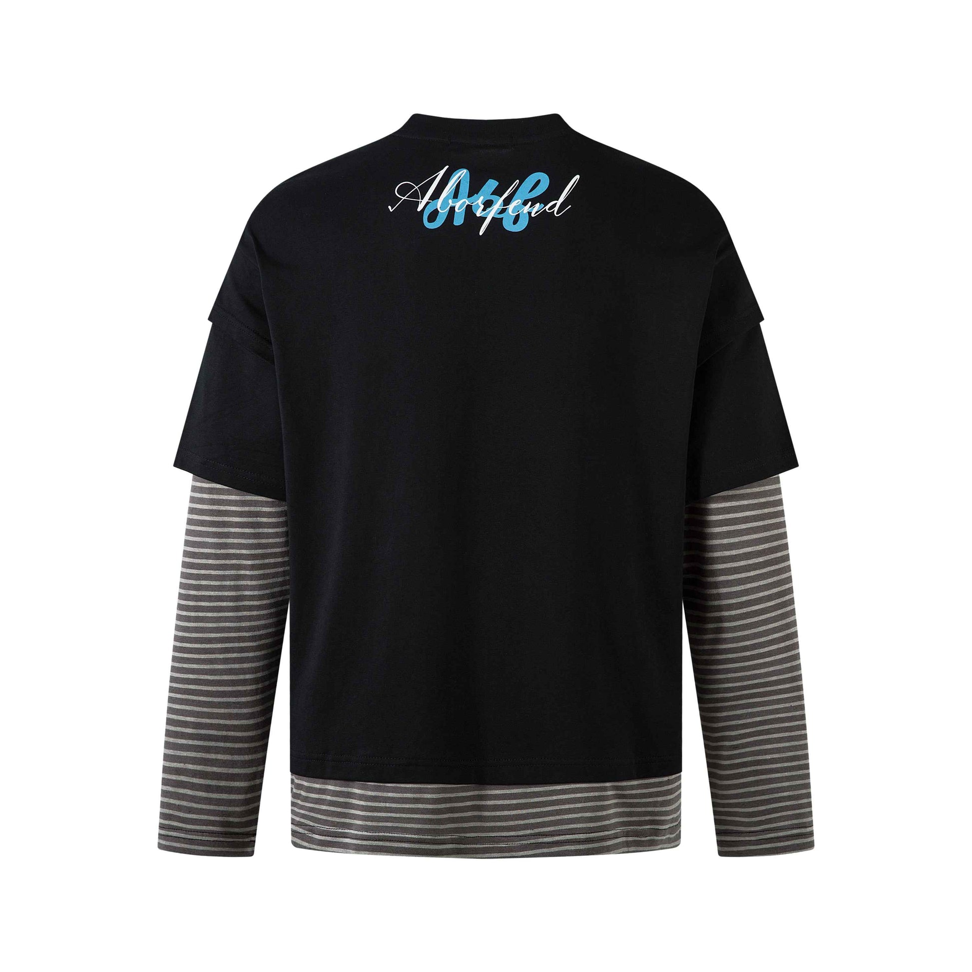 Punk Letters Patchwork | Stripe Sweatshirt