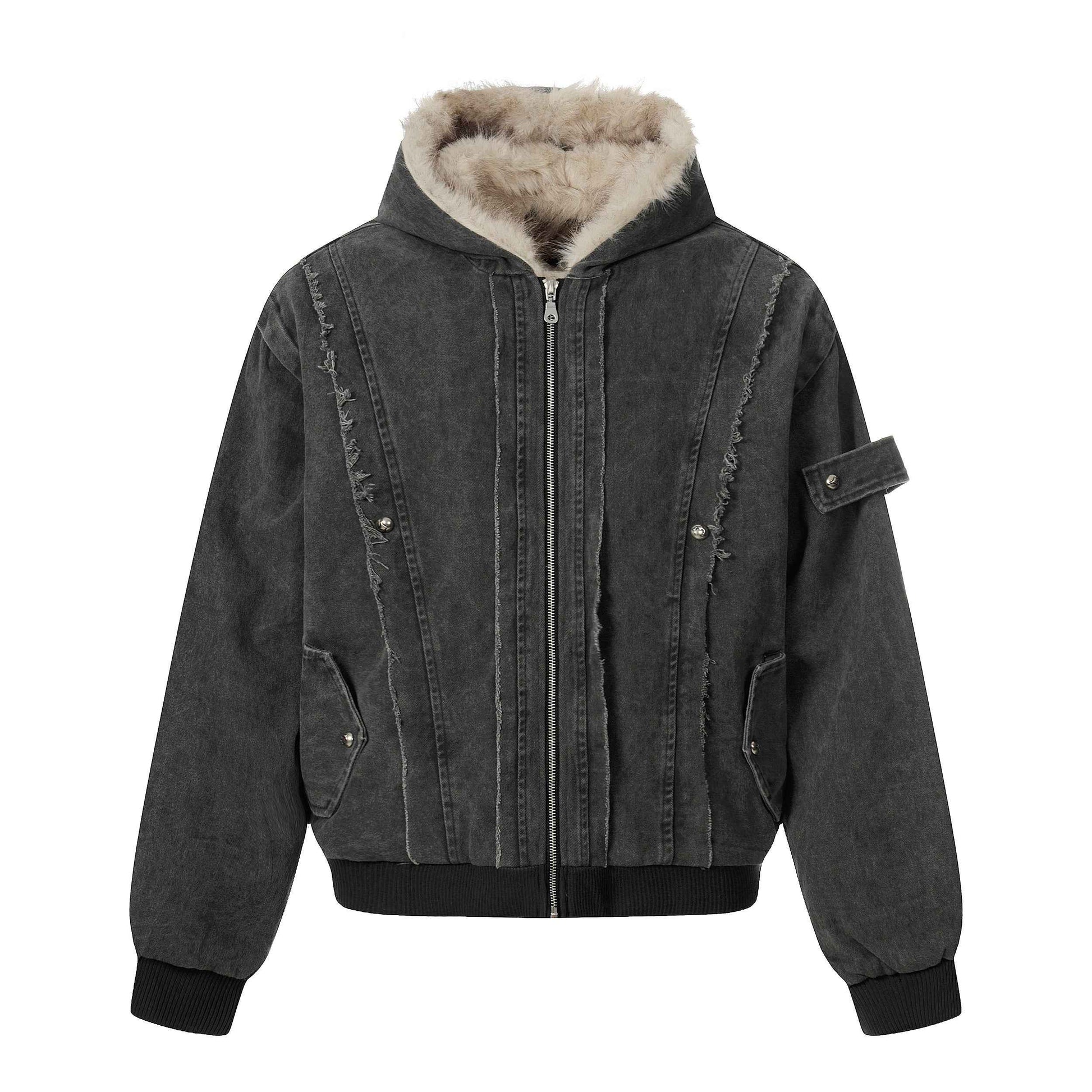 Vintage Distressed | Fur Winter Jacket